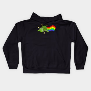 Flying Turtle Rainbow Kids Hoodie